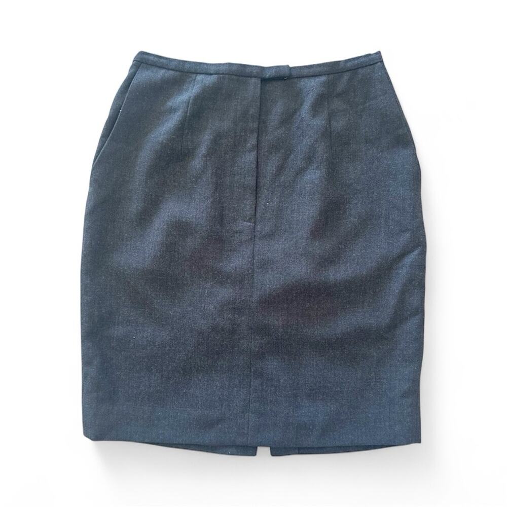 Ann Taylor Loft Vintage Charcoal Wool Pencil Skirt Size 2